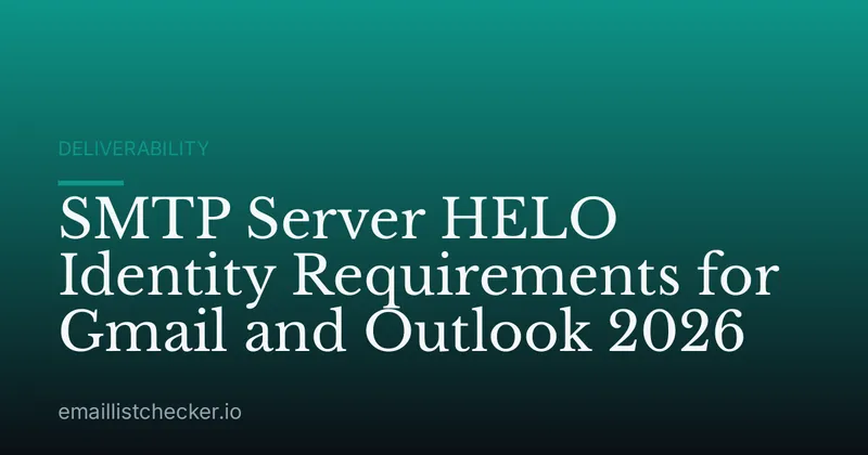 SMTP Server HELO Identity Requirements for Gmail and Outlook 2026