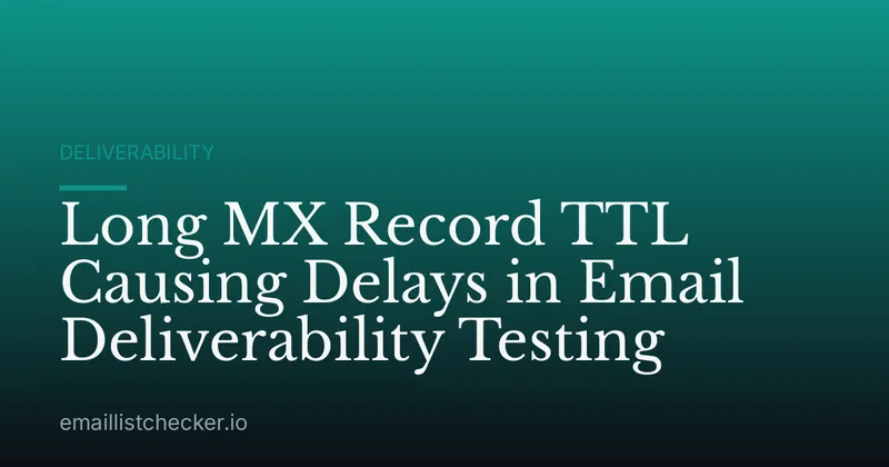 Long MX Record TTL Causing Delays in Email Deliverability Testing
