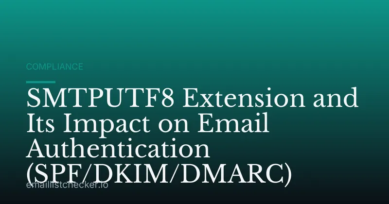 SMTPUTF8 Extension and Its Impact on Email Authentication (SPF/DKIM/DMARC)