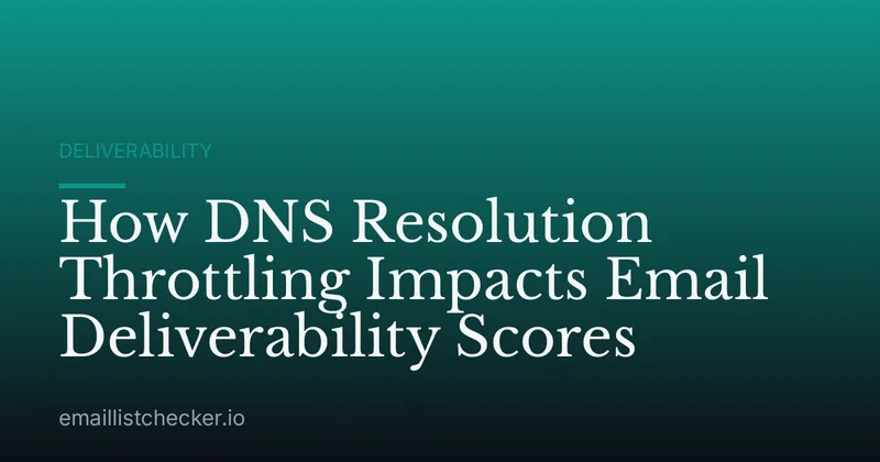 How DNS Resolution Throttling Impacts Email Deliverability Scores