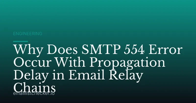 Why Does SMTP 554 Error Occur With Propagation Delay in Email Relay Chains