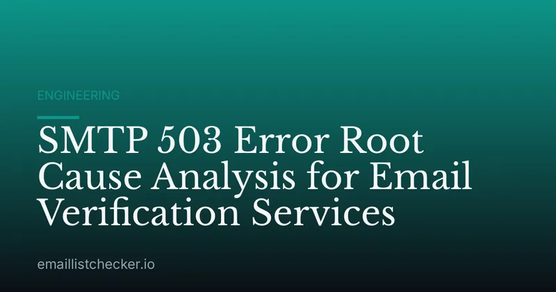 SMTP 503 Error Root Cause Analysis for Email Verification Services