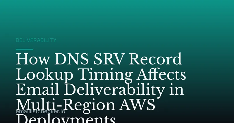 How DNS SRV Record Lookup Timing Affects Email Deliverability in Multi-Region AWS Deployments