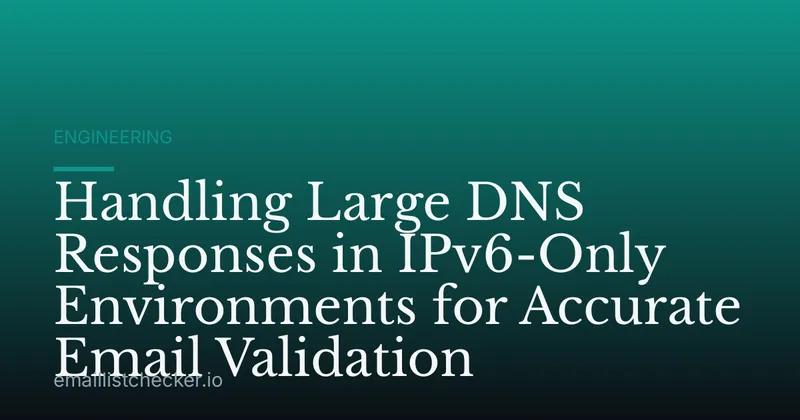 Handling Large DNS Responses in IPv6-Only Environments for Accurate Email Validation
