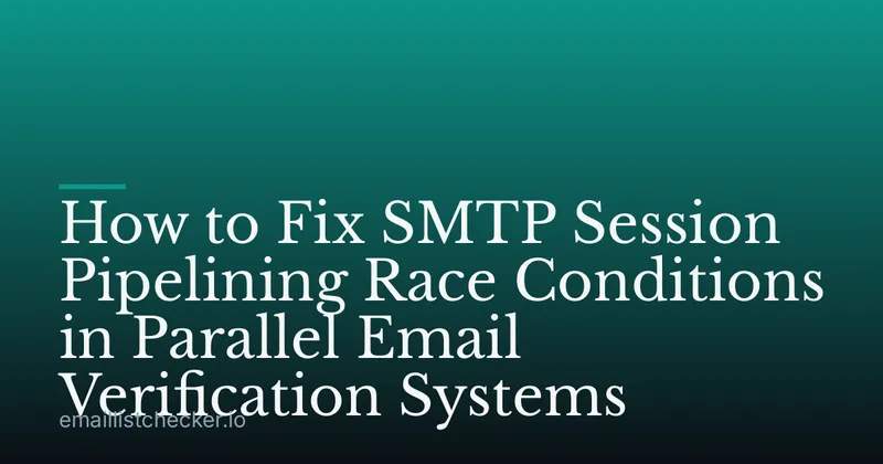 How to Fix SMTP Session Pipelining Race Conditions in Parallel Email Verification Systems
