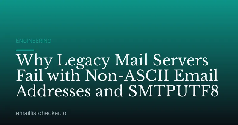 Why Legacy Mail Servers Fail with Non-ASCII Email Addresses and SMTPUTF8