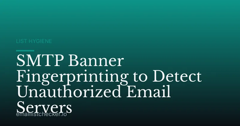 SMTP Banner Fingerprinting to Detect Unauthorized Email Servers