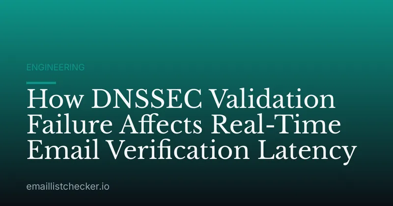 How DNSSEC Validation Failure Affects Real-Time Email Verification Latency