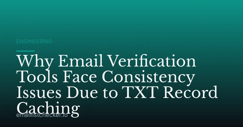 Why Email Verification Tools Face Consistency Issues Due to TXT Record Caching