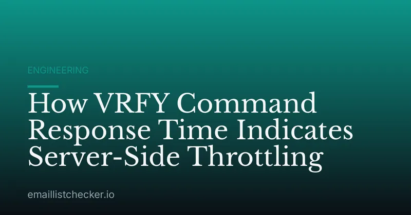 How VRFY Command Response Time Indicates Server-Side Throttling
