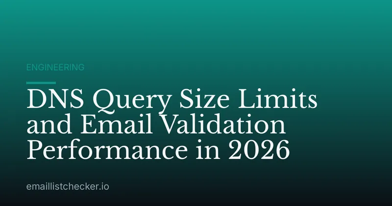 DNS Query Size Limits and Email Validation Performance in 2026