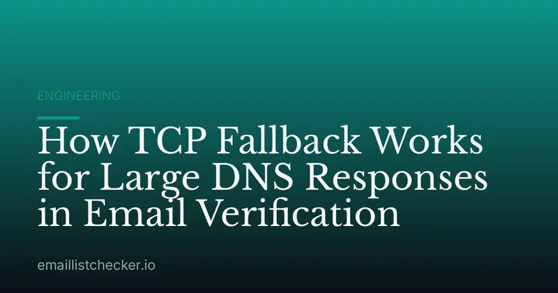 How TCP Fallback Works for Large DNS Responses in Email Verification