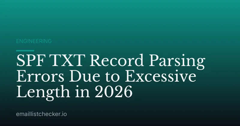 SPF TXT Record Parsing Errors Due to Excessive Length in 2026