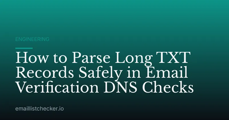 How to Parse Long TXT Records Safely in Email Verification DNS Checks