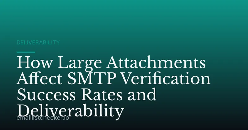How Large Attachments Affect SMTP Verification Success Rates and Deliverability