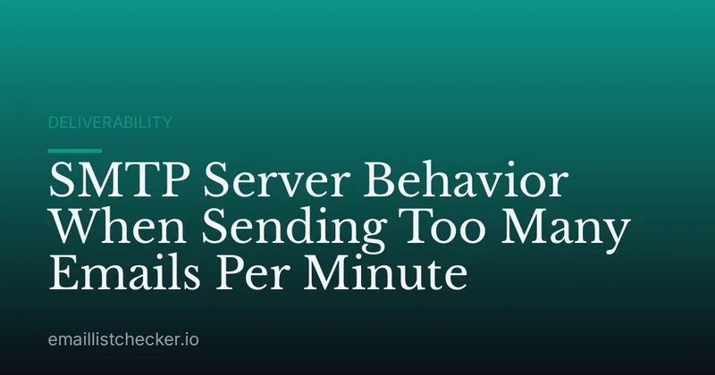SMTP Server Behavior When Sending Too Many Emails Per Minute