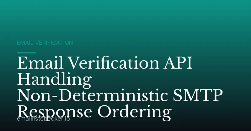 Email Verification API Handling Non-Deterministic SMTP Response Ordering