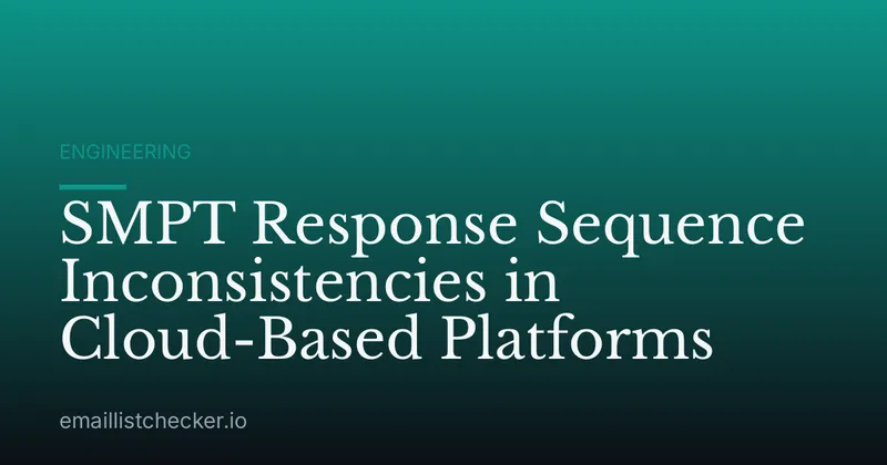 SMPT Response Sequence Inconsistencies in Cloud-Based Platforms
