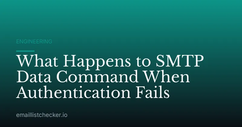 What Happens to SMTP Data Command When Authentication Fails