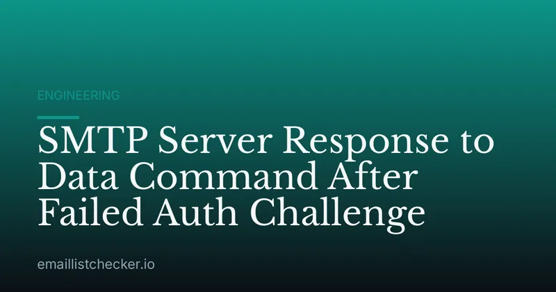 SMTP Server Response to Data Command After Failed Auth Challenge