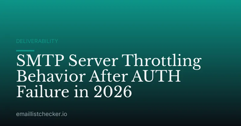 SMTP Server Throttling Behavior After AUTH Failure in 2026