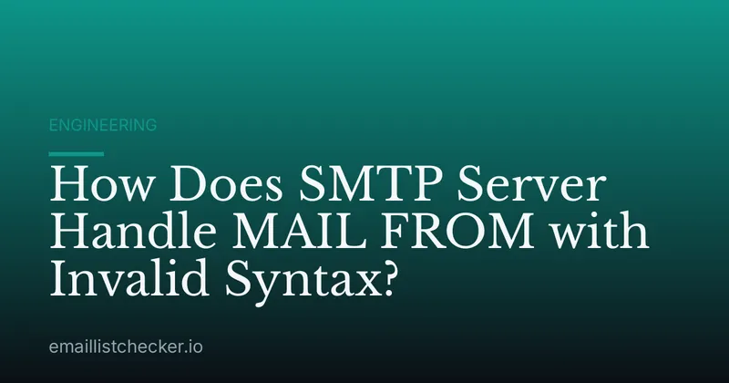 How Does SMTP Server Handle MAIL FROM with Invalid Syntax?