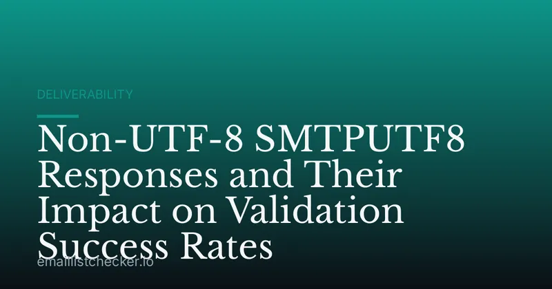 Non-UTF-8 SMTPUTF8 Responses and Their Impact on Validation Success Rates