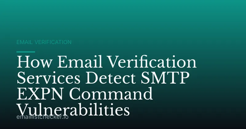 How Email Verification Services Detect SMTP EXPN Command Vulnerabilities