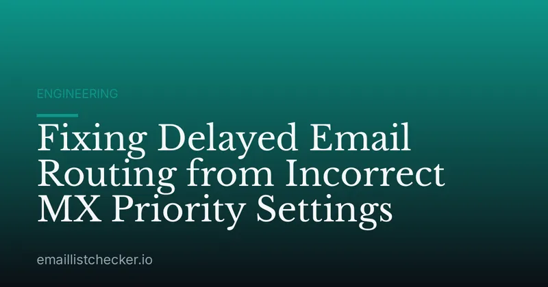 Fixing Delayed Email Routing from Incorrect MX Priority Settings