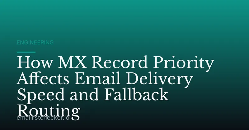 How MX Record Priority Affects Email Delivery Speed and Fallback Routing
