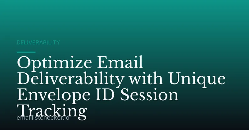 Optimize Email Deliverability with Unique Envelope ID Session Tracking