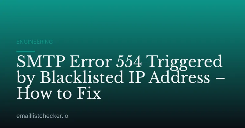 SMTP Error 554 Triggered by Blacklisted IP Address – How to Fix