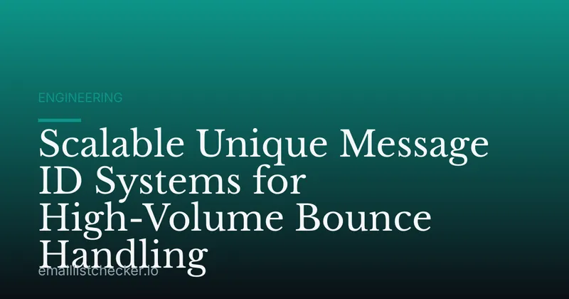 Scalable Unique Message ID Systems for High-Volume Bounce Handling