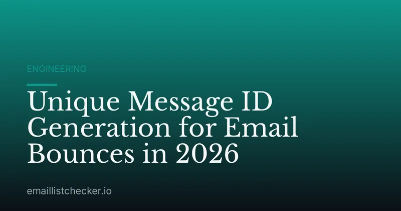 Unique Message ID Generation for Email Bounces in 2026