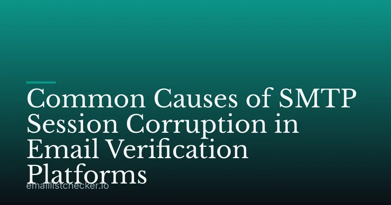 Common Causes of SMTP Session Corruption in Email Verification Platforms