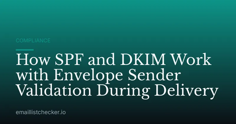 How SPF and DKIM Work with Envelope Sender Validation During Delivery