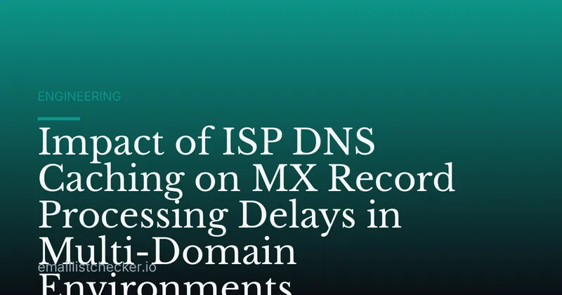 Impact of ISP DNS Caching on MX Record Processing Delays in Multi-Domain Environments