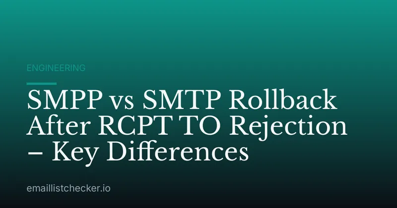 SMPP vs SMTP Rollback After RCPT TO Rejection – Key Differences