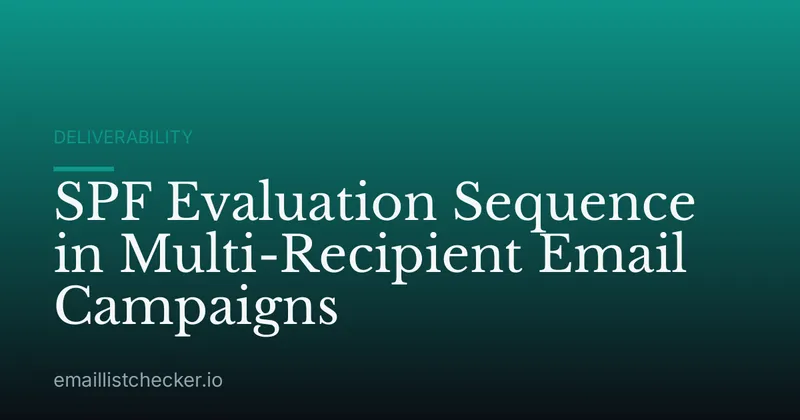 SPF Evaluation Sequence in Multi-Recipient Email Campaigns