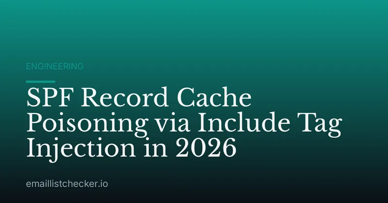 SPF Record Cache Poisoning via Include Tag Injection in 2026