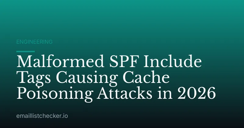 Malformed SPF Include Tags Causing Cache Poisoning Attacks in 2026
