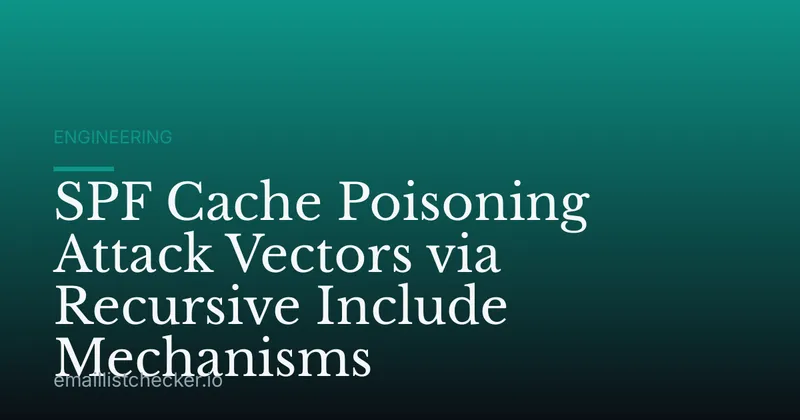 SPF Cache Poisoning Attack Vectors via Recursive Include Mechanisms