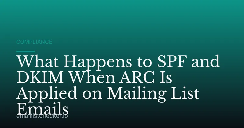 What Happens to SPF and DKIM When ARC Is Applied on Mailing List Emails