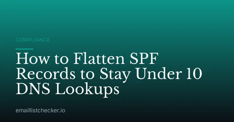 How to Flatten SPF Records to Stay Under 10 DNS Lookups