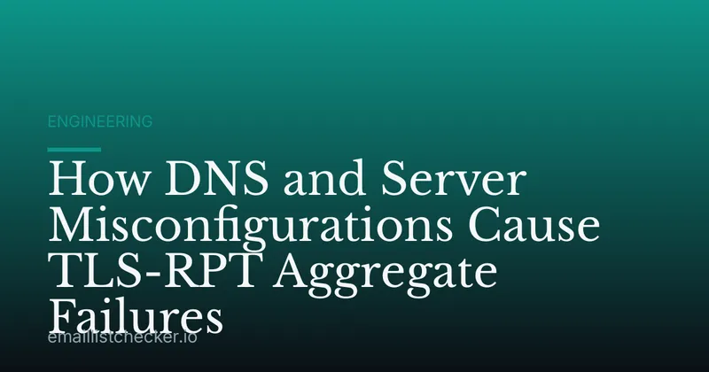 How DNS and Server Misconfigurations Cause TLS-RPT Aggregate Failures