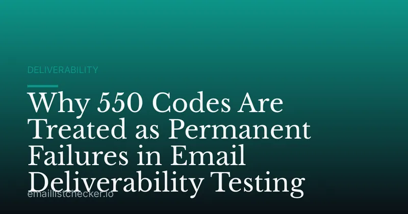 Why 550 Codes Are Treated as Permanent Failures in Email Deliverability Testing
