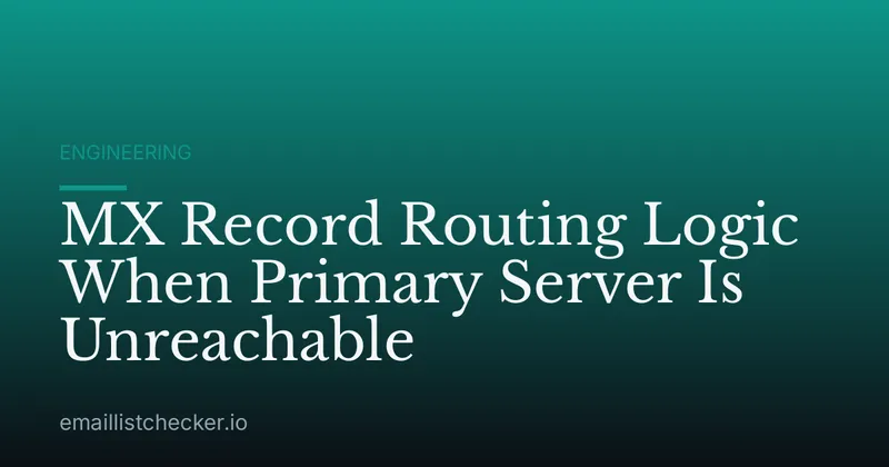 MX Record Routing Logic When Primary Server Is Unreachable