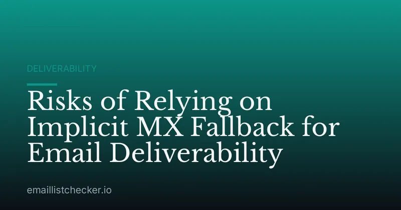 Risks of Relying on Implicit MX Fallback for Email Deliverability