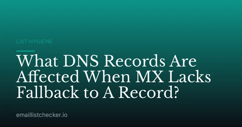 What DNS Records Are Affected When MX Lacks Fallback to A Record?