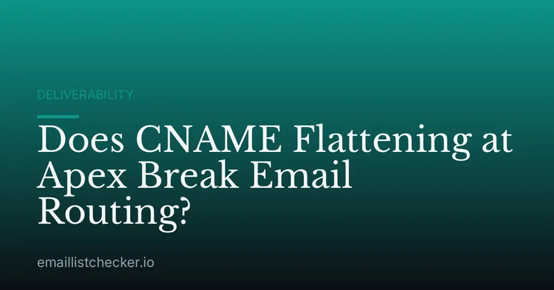 Does CNAME Flattening at Apex Break Email Routing?